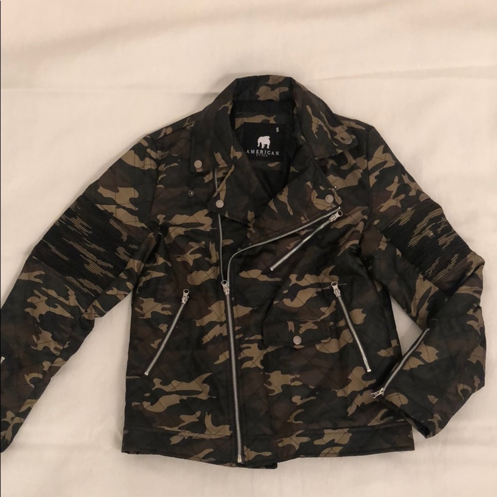 Camo Motorcycle Jacket Men’s Size S Unisex